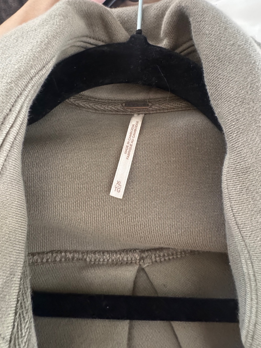 Free People x Revolve Ruby Distressed Teddy Jacket in Dirty Olive, XL - Picture 3 of 10
